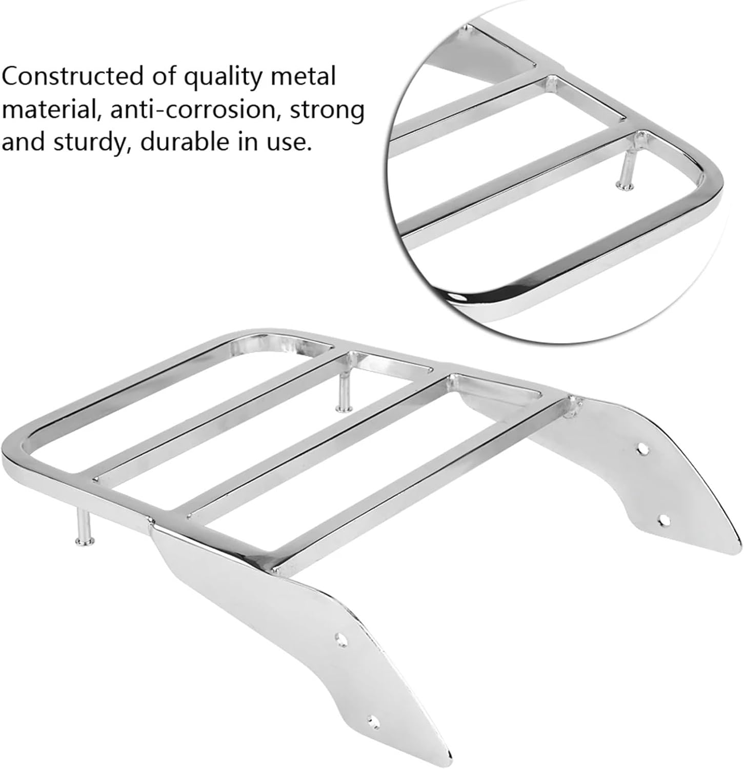 Replacement Motorcycle Rear Sissy Luggage Rack for Shadow VT750 C2 1997-2003 Chrome Silver