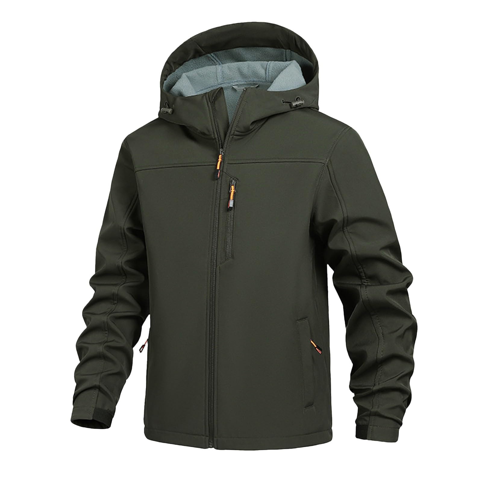Generisch Chubasquero para hombre, chaqueta de senderismo impermeable y resistente al agua, práctica chaqueta softshell multifuncional, chaqueta de trekking con bolsillos con cremallera, anorak