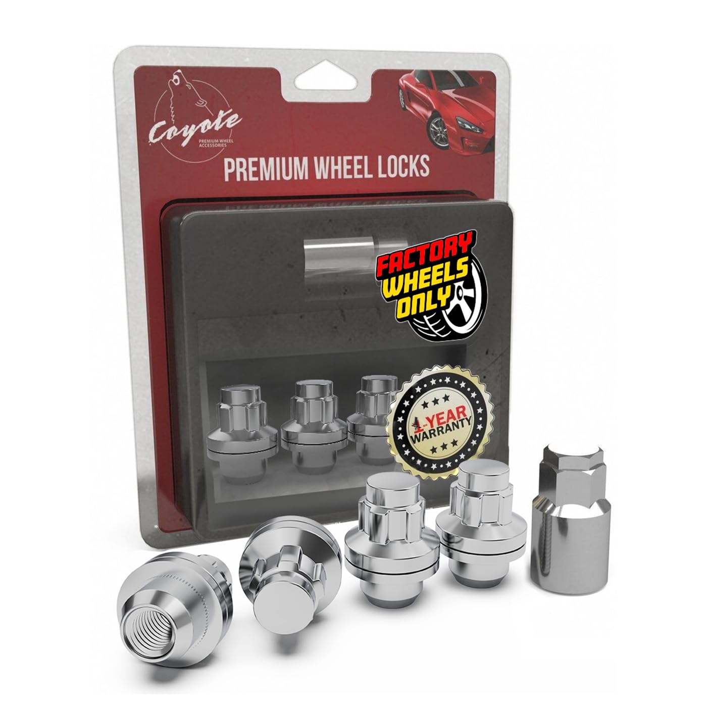 Amazon.com: Wheel Accessories Parts 4 Locks + Key M12x1.25 12x1.25