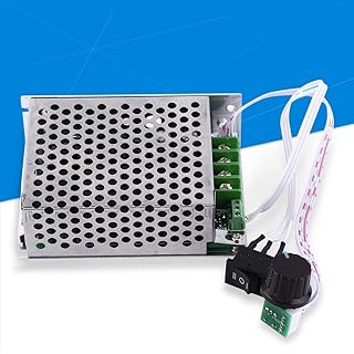 Controlador de velocidade do motor, controle de chave do controlador de velocidade, controlador de motor 10V-50V DC Regulador de velocidade variável para motores DC escovados Velocidade do