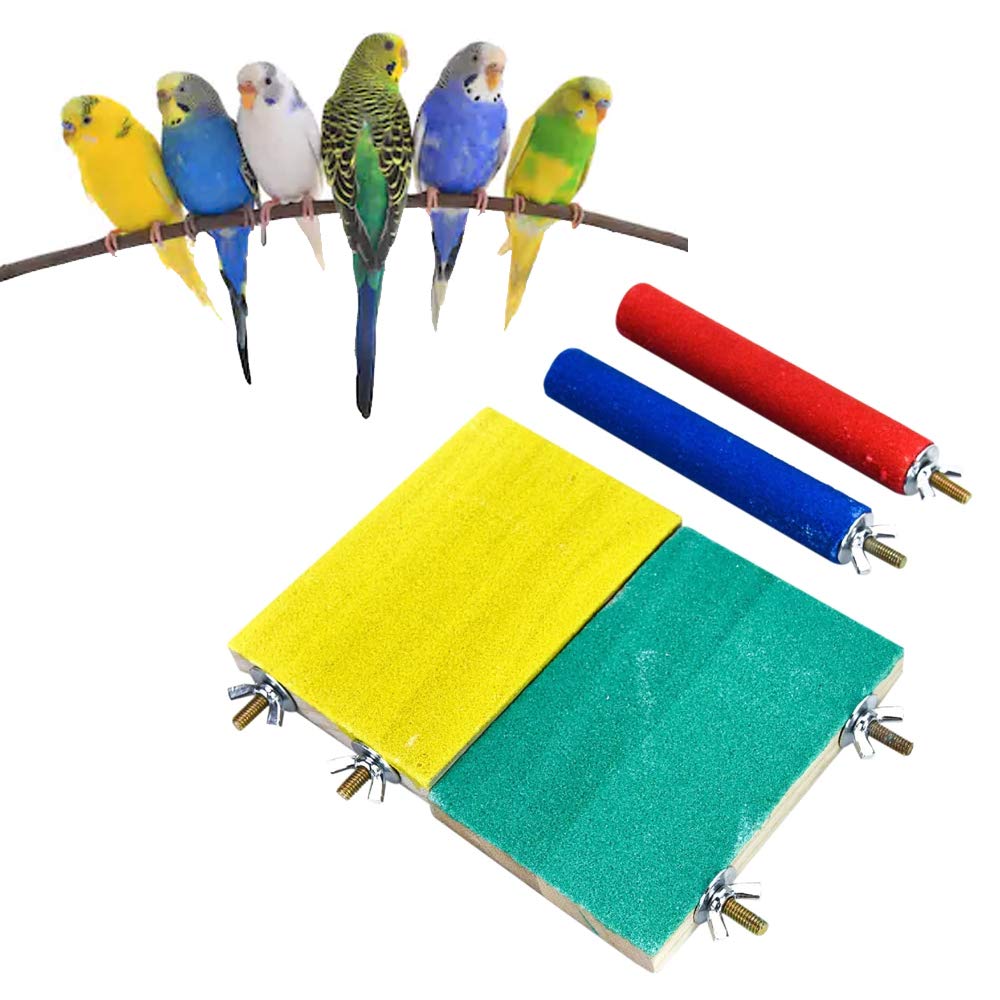 Western Era Natural Wood Sand Platform & Perch Toys, cage Accessory Ideal for Birds, Hamsters (Set of 4)(Random Color) (B087M1BHV3) Amazon Price History, Amazon Price Tracker
