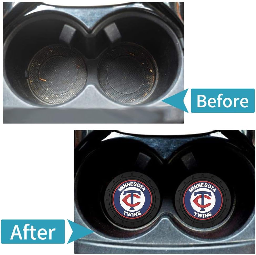 Car Cup Holder Coasters for Minnesota Twins Baseball Fans, Twins Car Coasters for Cup Holder Insert Silicone Non-Slip - Image 6