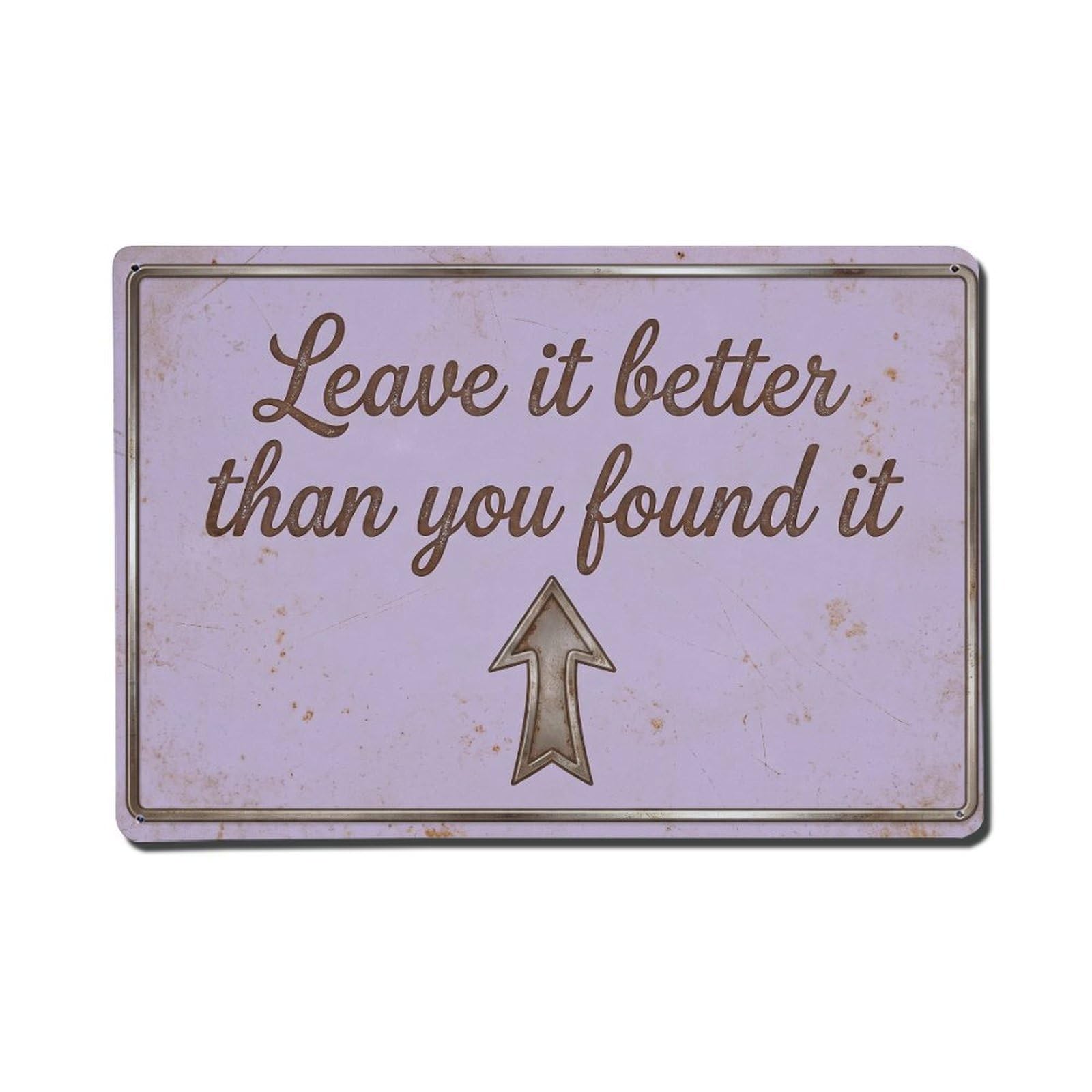 Olhnbad Style Leave It Better Than You Found It Bathroom Quote Metal Tin Sign