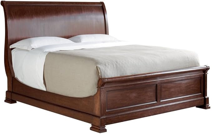 Amazon Com Stanley Portfolio Louis Philippe Sleigh Bed Queen Orleans Finish Furniture Decor