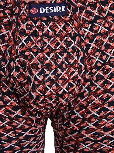 Image of T.T. Pure Cotton Printed Trunks for Men | Regular Fit | Snug Fit | Long Trunks | Inner Elastic | Soft and Comfortable |Assorted Prints| Pack of 3