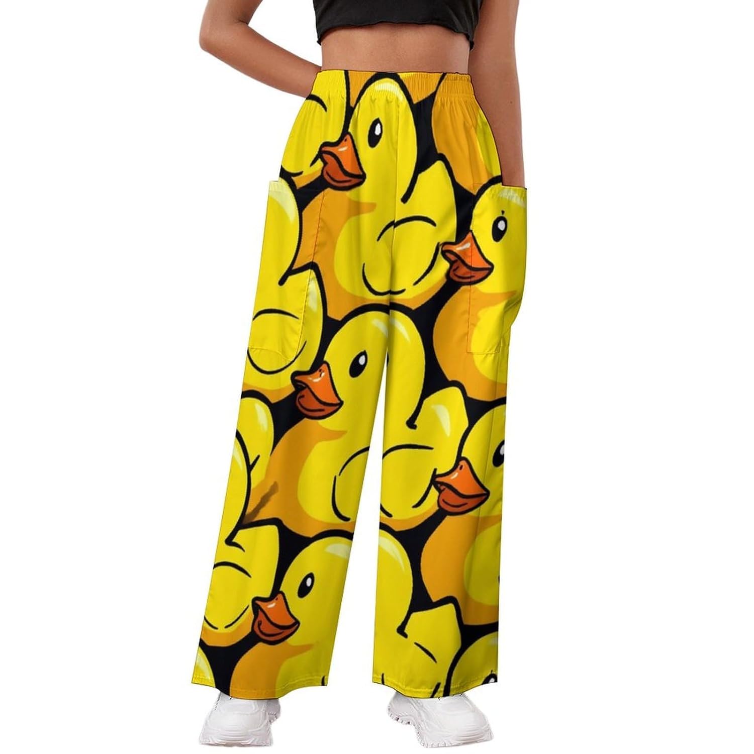 Casual Wide Leg Pants Pants for Women Lightweight Elastic Sweatpants High Waisted Flowy Loose Sports Pants