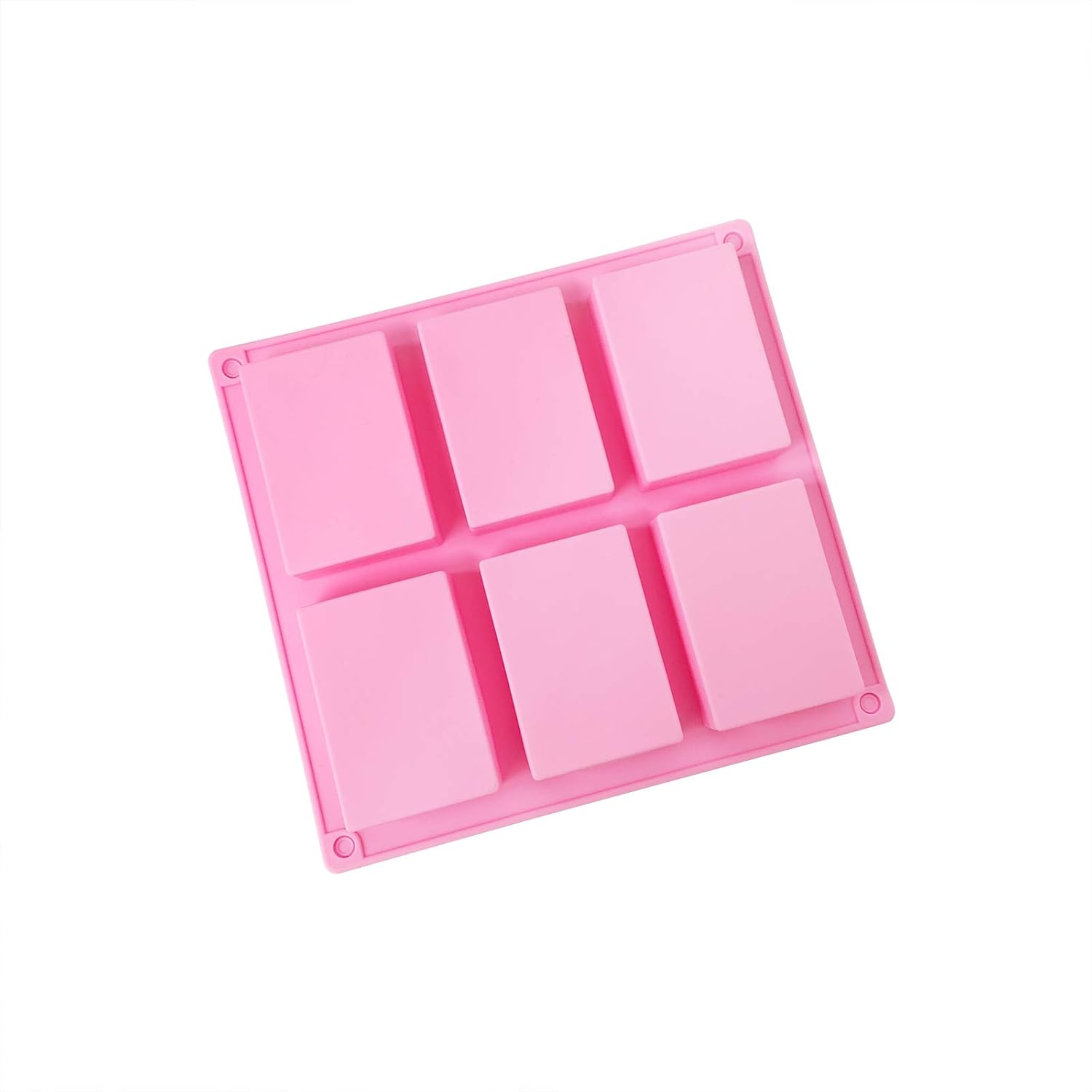 2 Pack Silicone Soap Molds, 6 Cavities Silicone Mold, Square Soap Molds for Soap Making
