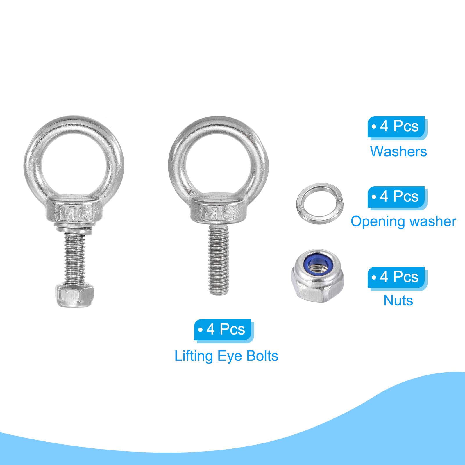 PATIKIL Lifting Shoulder Eye Bolts - Image 3