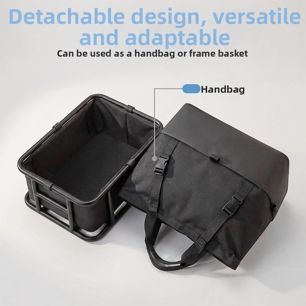 Borsa impermeabile rimovibile per bicicletta con strato isolante, grande borsa per trasporto anteriore e posteriore per bicicletta e bici elettrica