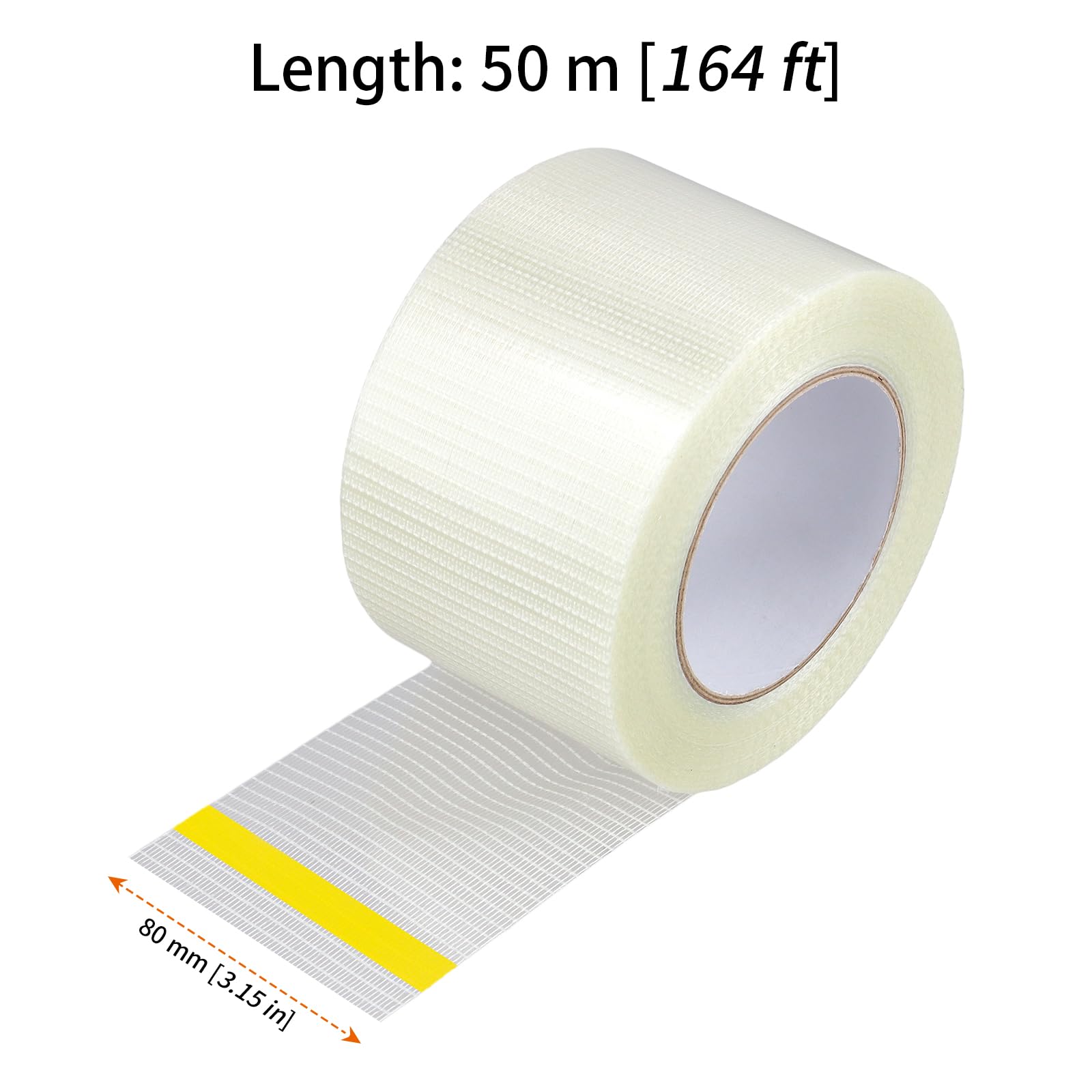 UNGFEI 8cm x 50m Tenacious Tape, Polytunnel Repair Tape, Transparent Tent Repair Tape for Tent Boat, Binding, Tarp - Image 2