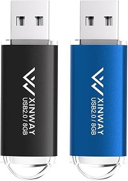 Memory Stick 8GB USB Flash Drive Thumb Drives Data Storage USB Stick, (2 Pack 8GB - Black Blue)