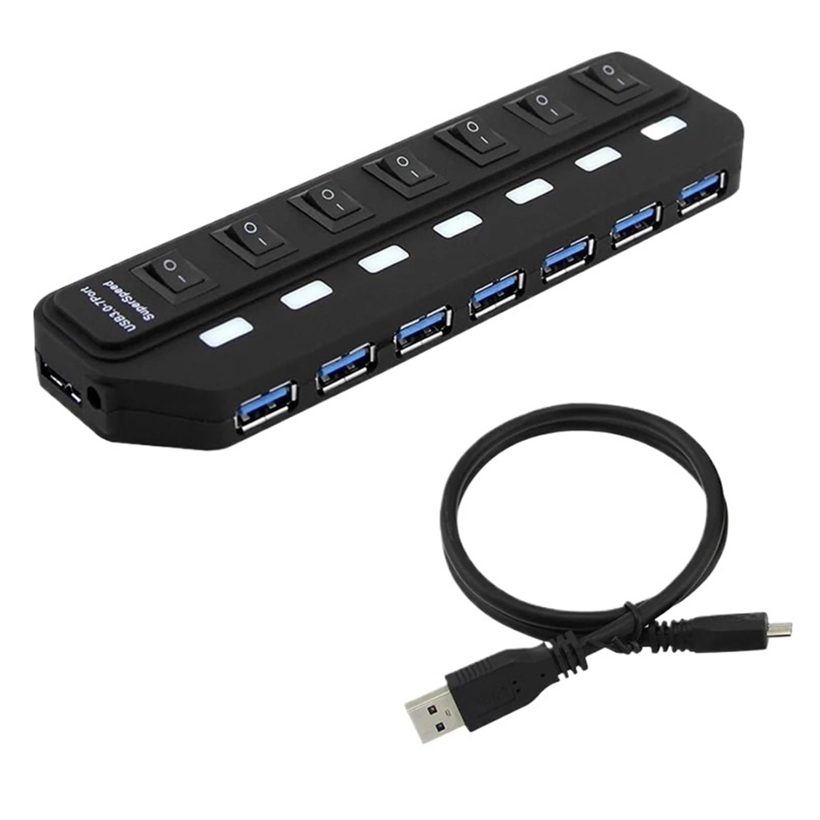 USB HUB 3.0 4 7 Porte Multi USB Splitter Con Adattatore Di Alimentazione For Computer PC Laptop Accessori Hub 3 Usb Cassaforte Veloce(7 port)