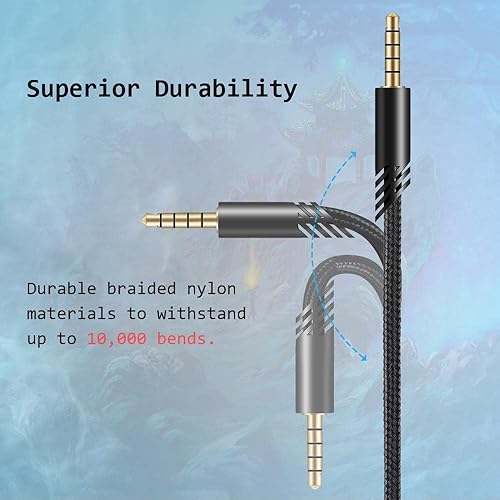 Miniatura 5 de Cable de repuesto para cable de silencio en línea Astro A40, función de silencio, cable auxiliar para juegos compatible con auriculares Astro A40