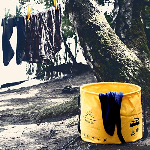 Seau pliable 20L de format haut en tarpaulin robuste - 8