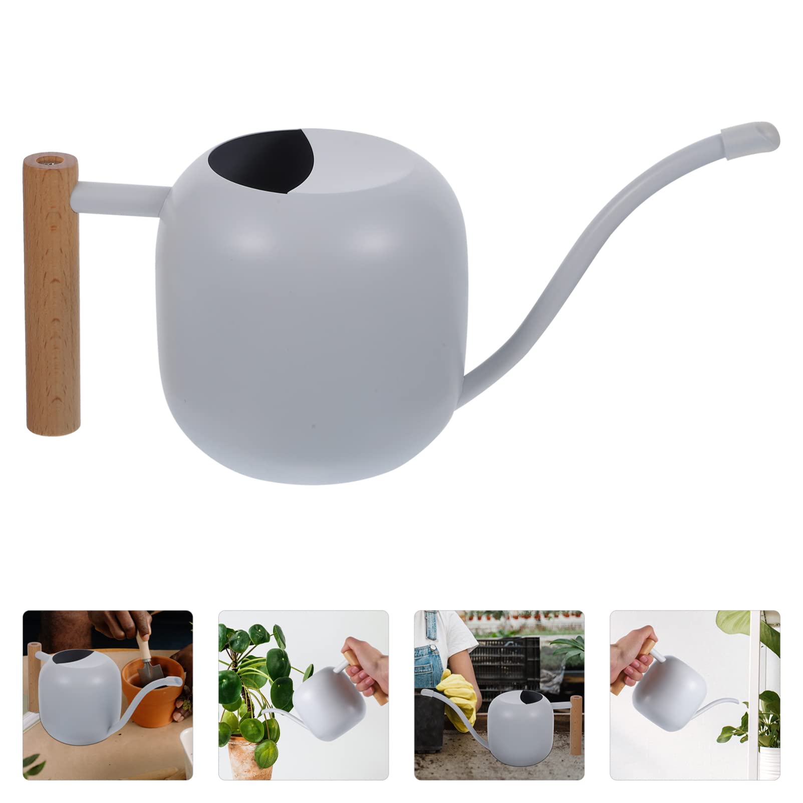 Luxshiny Arrosoir Acier Inoxydable pour Plantes Intérieur Arrosoir Long Bec Ergonomique pour Jardin et Maison