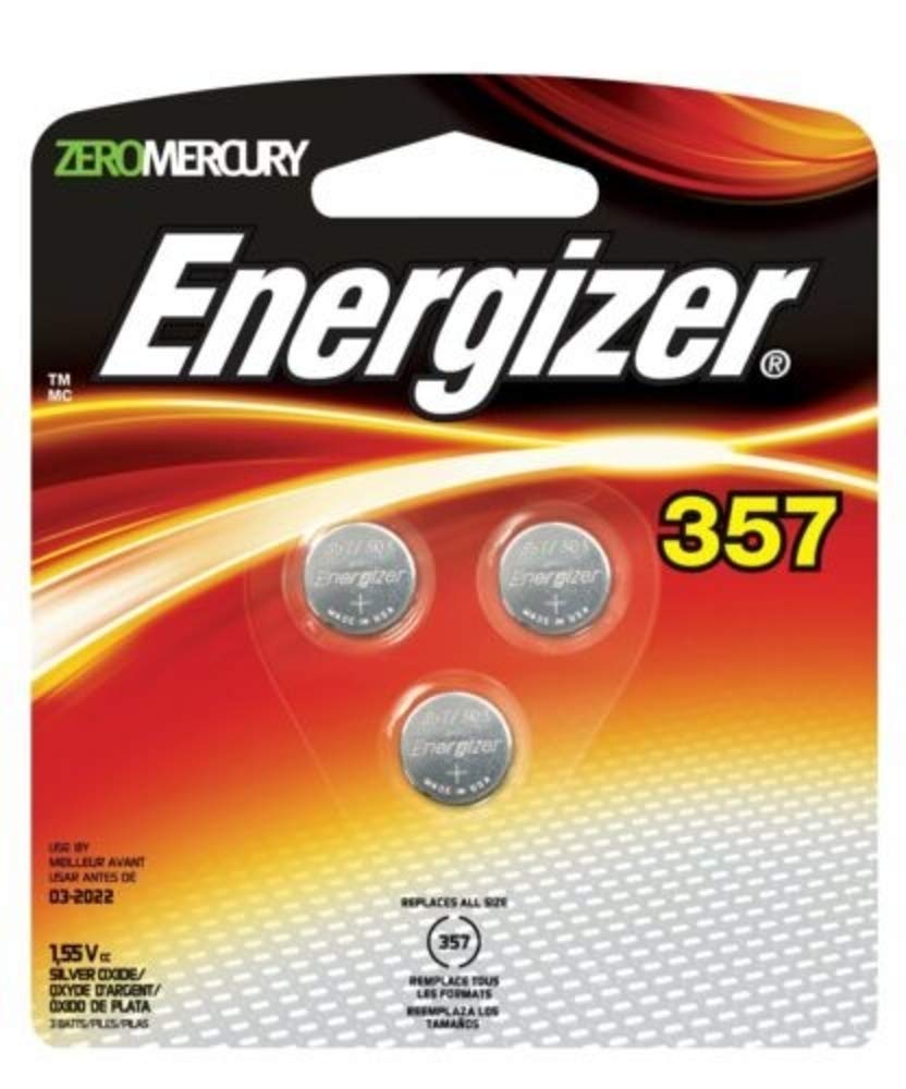 Energizer : Watch/Electronic/Specialty Batteries, 357, 3 Batteries per Pack -:- Sold as 1 PK