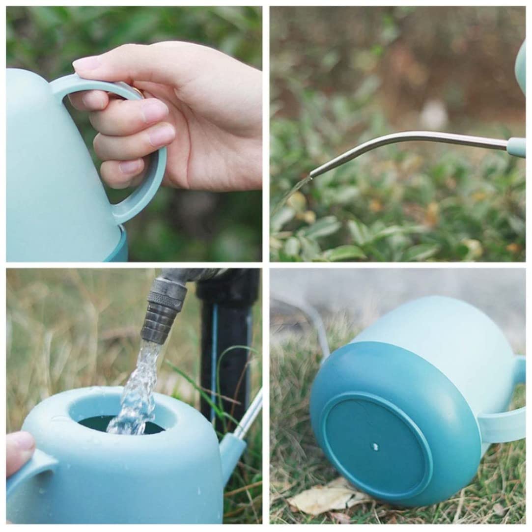 Gießkanne für den Außenbereich Gießkanne for draußen, Gießkanne for drinnen Gießkannen Gießkannen Blumen Gießkanne Kleiner Wasserkocher mit langem Ausguss for Pflanzen im Freien und drinnen 1L Weiß(Bl