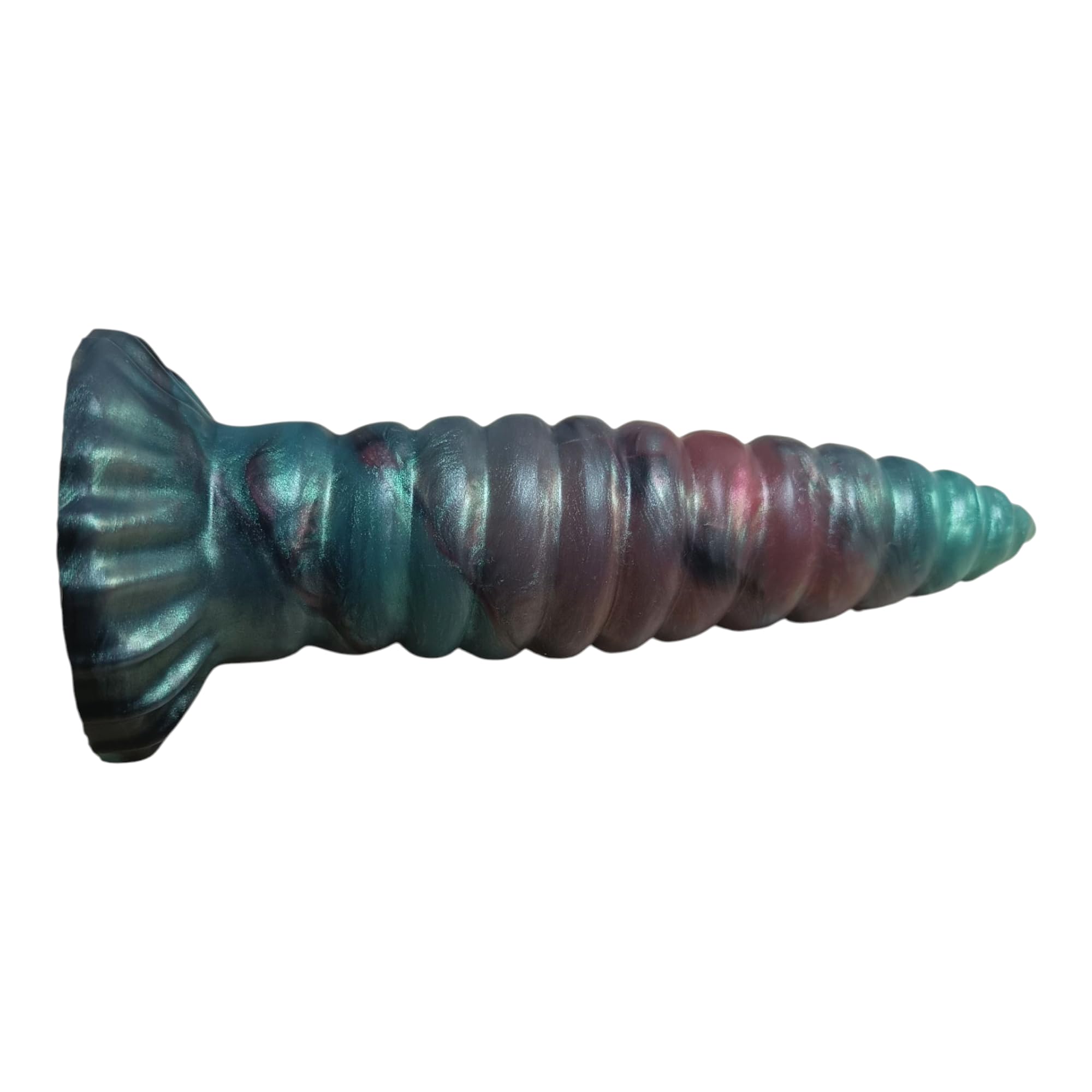 Stormhill the Unicorn, 22 cm, dildo fantasy a forma di unicorno, silicone platinico, morbido, dildo in silicone, sex toy, fatto a mano, prodotto in Germania, unisex, per adulti (Nero-rosso-verde)