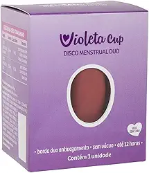 Violeta Cup Disco Menstrual Duo Mini Cor Vermelho Para Colo Do Útero Médio E/Ou Baixo