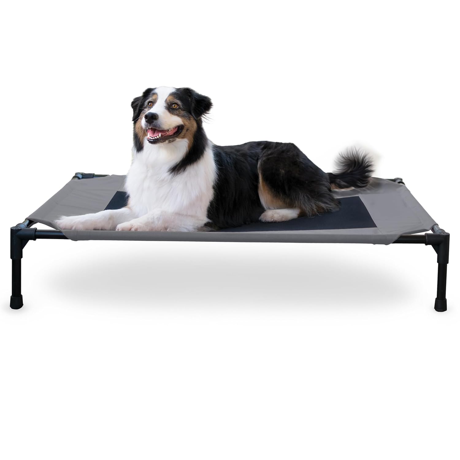 K H Pet Products Outdoor Elevated Dog Cot Breathable Cooling Elevated Cot Hammock Pet Bed for Large Dogs