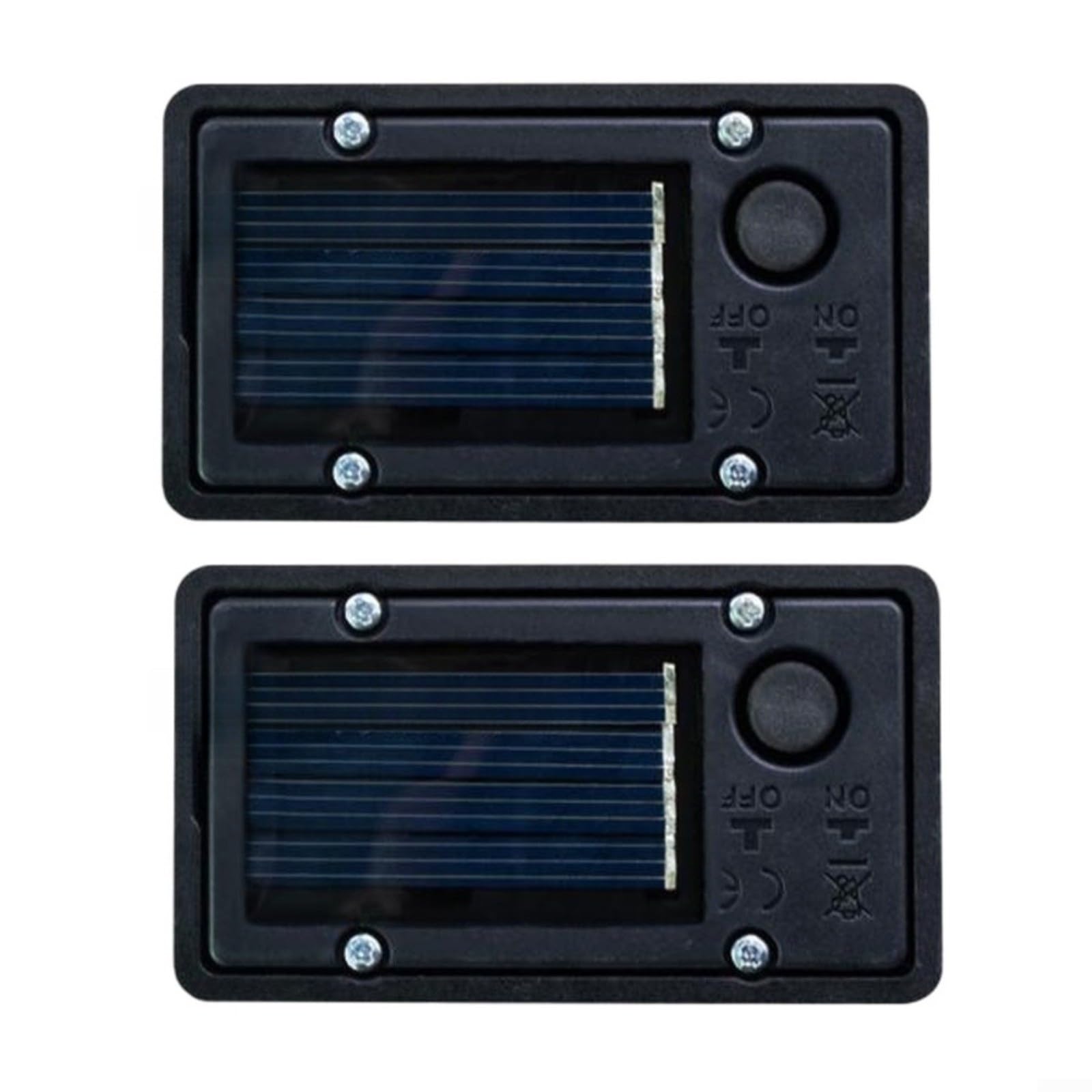 LatoYard Waterproof Solar Light Replacement Top Cover with for battery Box, Outdoor LED Lamp Part, 2-Pack, Black, 6x3cm for Garden Lamps(4 * 7cm)