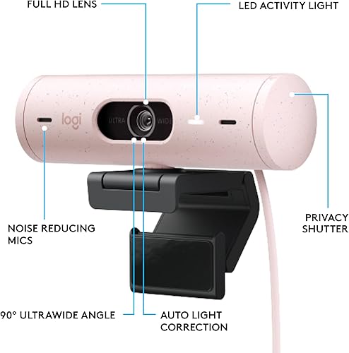 Miniatura 39 de Logitech Brio 501 Cámara web Full HD con corrección automática de luz, modo de espectáculo, micrófonos de reducción de ruido dual, cubierta de Negro