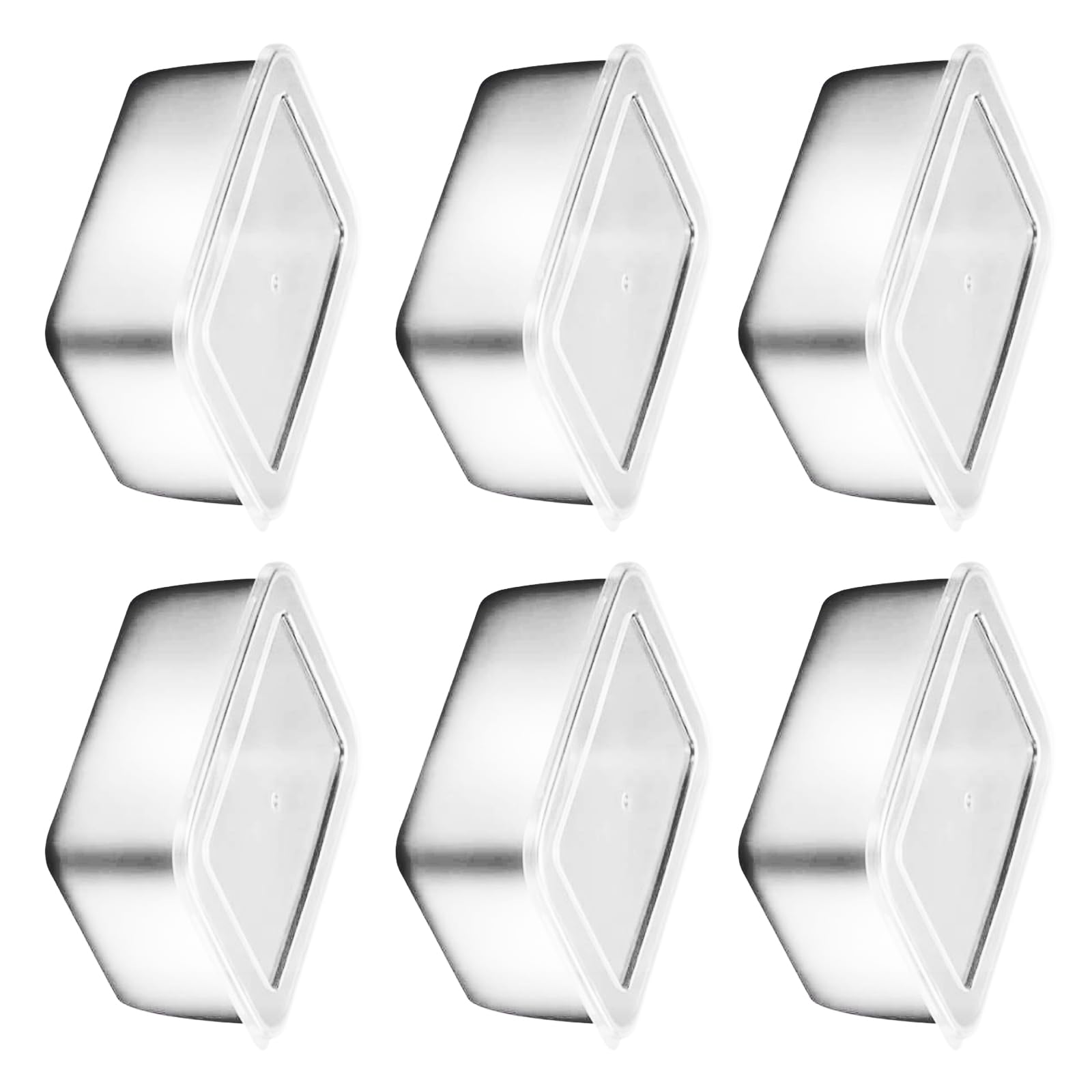 Msioytog Multipurpose Nonrust Steel Food Protectors 6-Pack for Meal Preps and Refrigerator Storage Rustless Food Storage Container