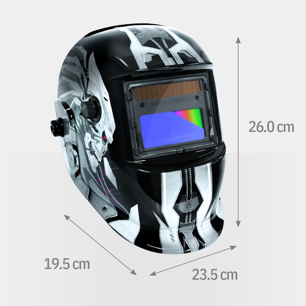 GYS, Masque de Soudage LCD Venus 3/9-13 G Iron True Color, Teinte 3/9>13, Champ de Vision 92x42mm, Assombrissement Auto 0,08ms, Classe Optique 1/1/1/2, pour MMA, TIG, MIG/MAG & Meulage