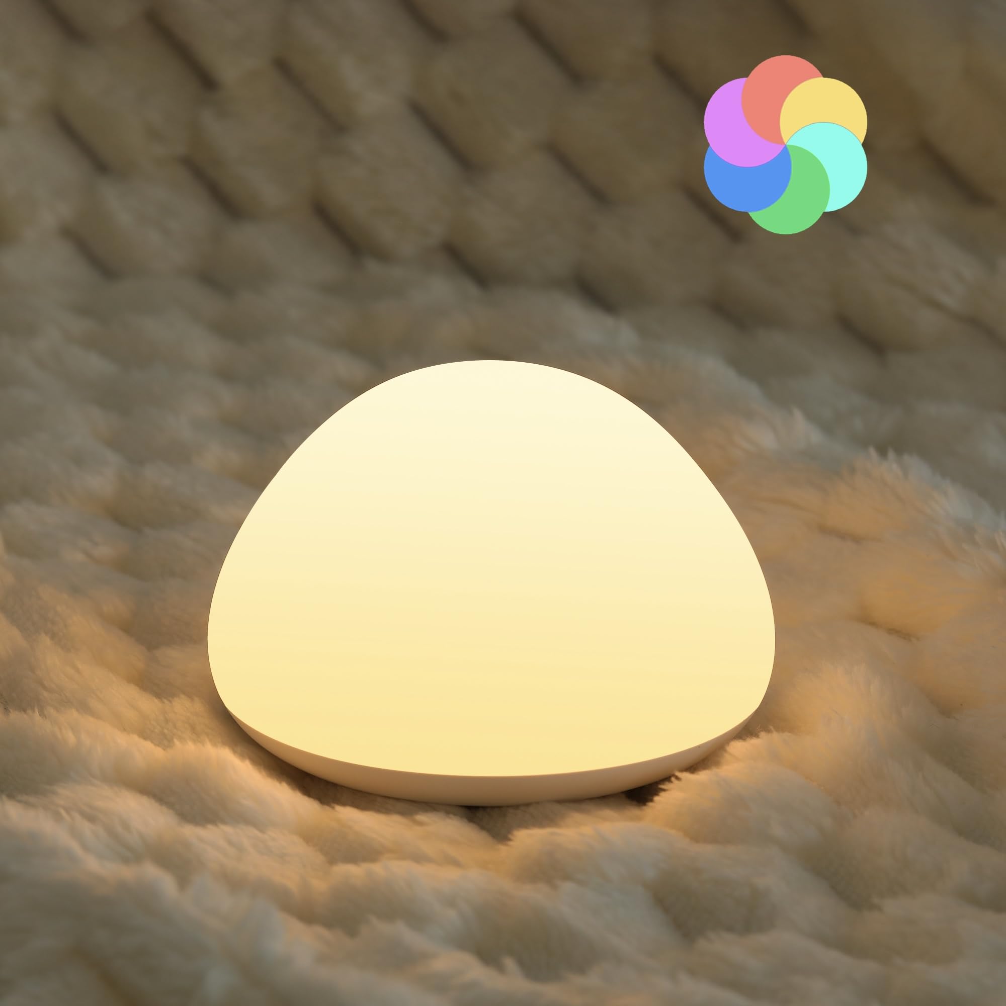 JolyWell Baby Night Light for Nursery, BPA-Free Silicone Tap