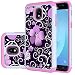 Galaxy J3 Eclipse 2 case,J3 Orbit/J3 Express Prime 3/J3 Prime 2/Amp Prime 3 Case,Turphevm [Shock Absorption] Dual Layer Heavy Duty Protective Cover Rugged Case for Samsung Galaxy J3 2018(Pink Violet)