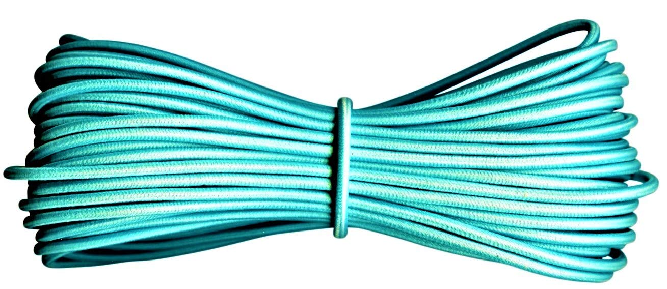 Round Elastic Cord - 3 mm diameter - Turquoise - 100 metres — image 1