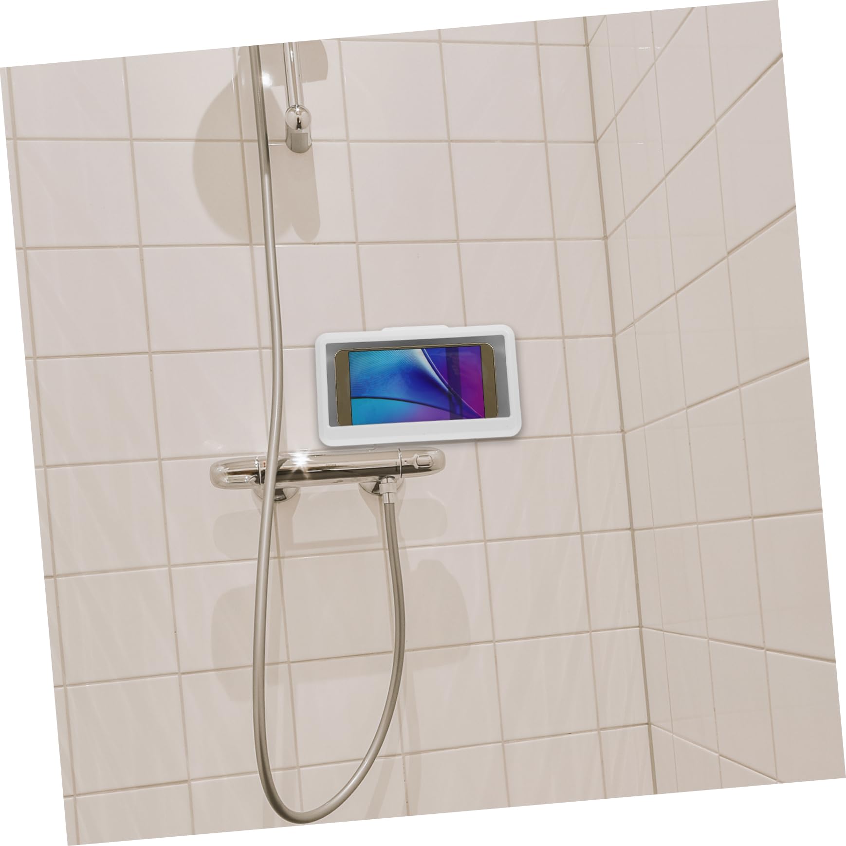 jojofuny 4stücke wasserdichte Handyhalterung Für Dusche Höhenverstellbar Wandmontiert Touchscreen-fähig Für Bad Und Toilette Geeignet Für Smartphones Praktischer Video Und Anrufhalter