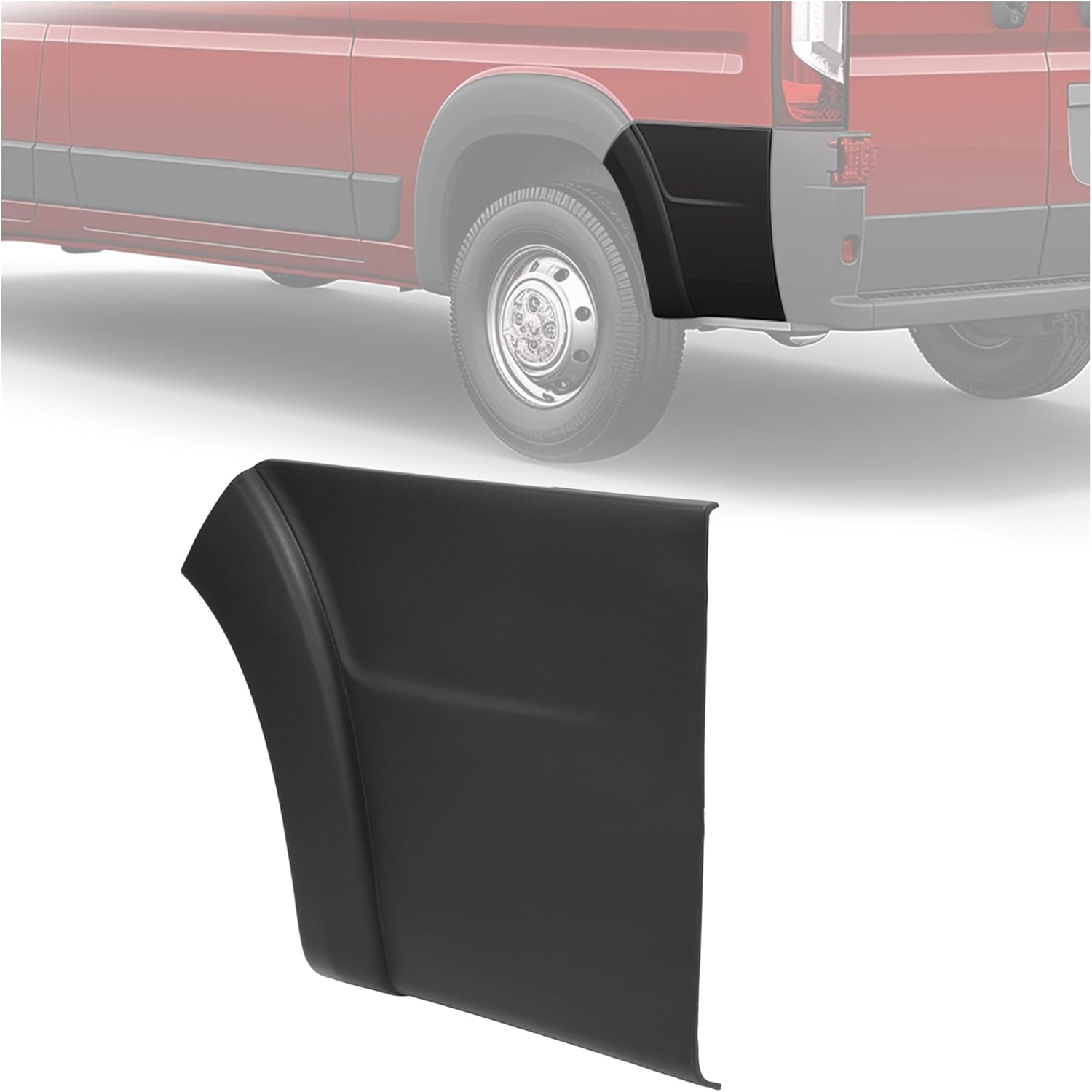 KUAFU Rear Quarter Panel Trim Molding Compatible with 2019-2022 Dodge Ram Promaster 1500 2500 3500 Standard Model(Not Extended Model), for Short Body, Side Panel Molding Trim Cover (Driver Side)