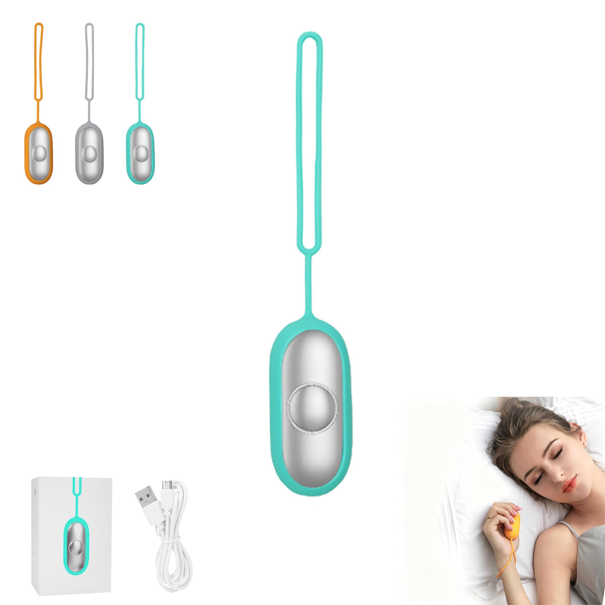 Handgerät zur Einschlafhilfegerät für Erwachsene und Jugendliche – Sanftes Dual-Mode-Puls-Schlafunterstützung, Tragbares Wellness-Tool für Ruhe, Konzentration und Erholung, USB-C Wiederaufladbar
