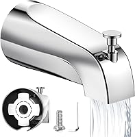 Fosenlion Tub Spout with Diverter - Slip-Fit 1/2" Copper Pipe, Leak-Proof Bathtub Faucet Replacement, Easy Install Chrome