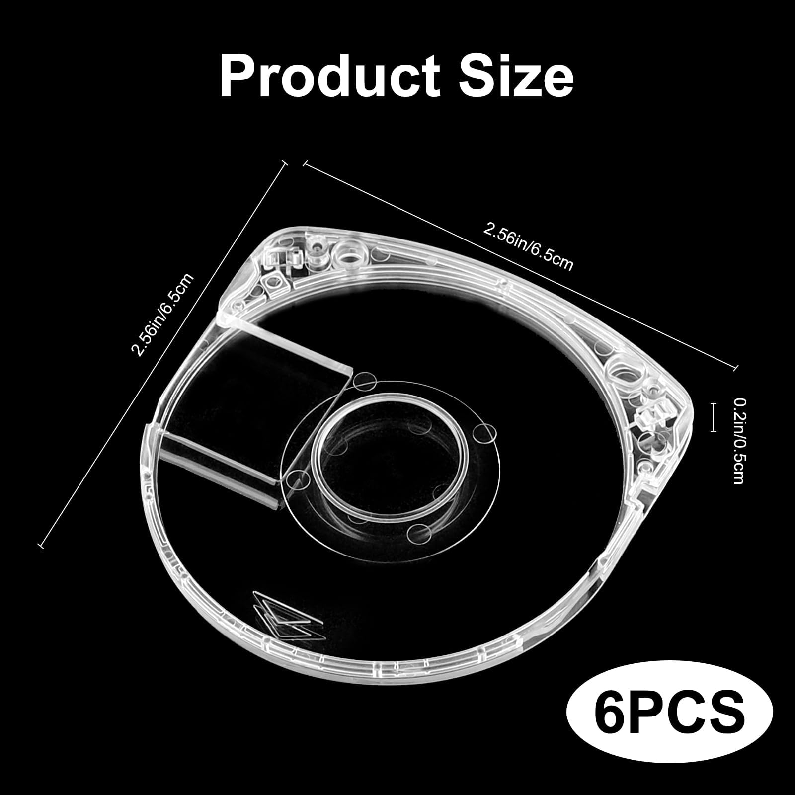 6 custodie di ricambio per dischi di gioco UMD, custodie trasparenti da 5 mm per PSP 1000 2000 3000, custodia per CD DVD per archiviazione disco di gioco UMD, custodie per dischi per Sony PSP