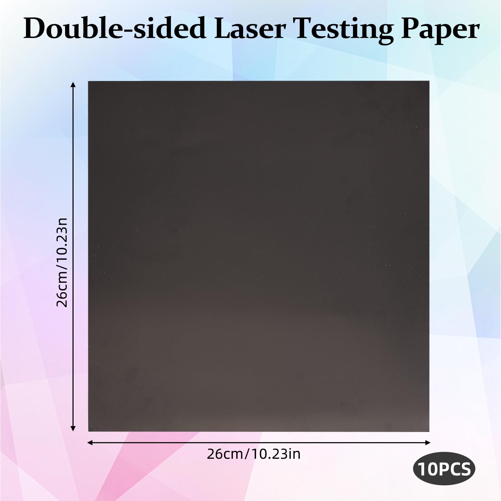 NICENEEDED 10 PCS 10.2 x 10.2 Inch Laser Engraving Marking Paper, Black Laser Dimming Paper Laser Engraving Test Focus Paper - Image 2