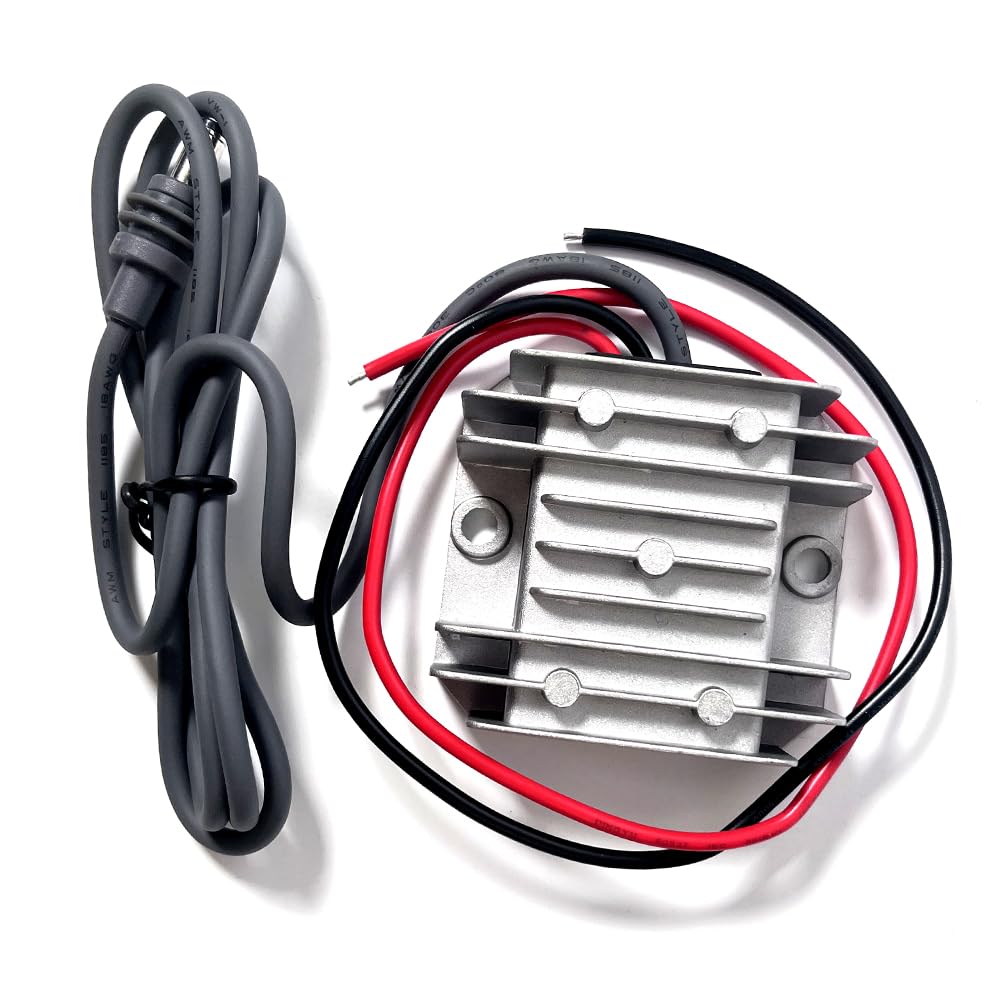 mini dc step up converter 12v to 30v, 9-30v input 3.5a output voltage booster with type c plug, high-efficiency power adapter for car/camping/outdoor (silver, aluminum alloy)