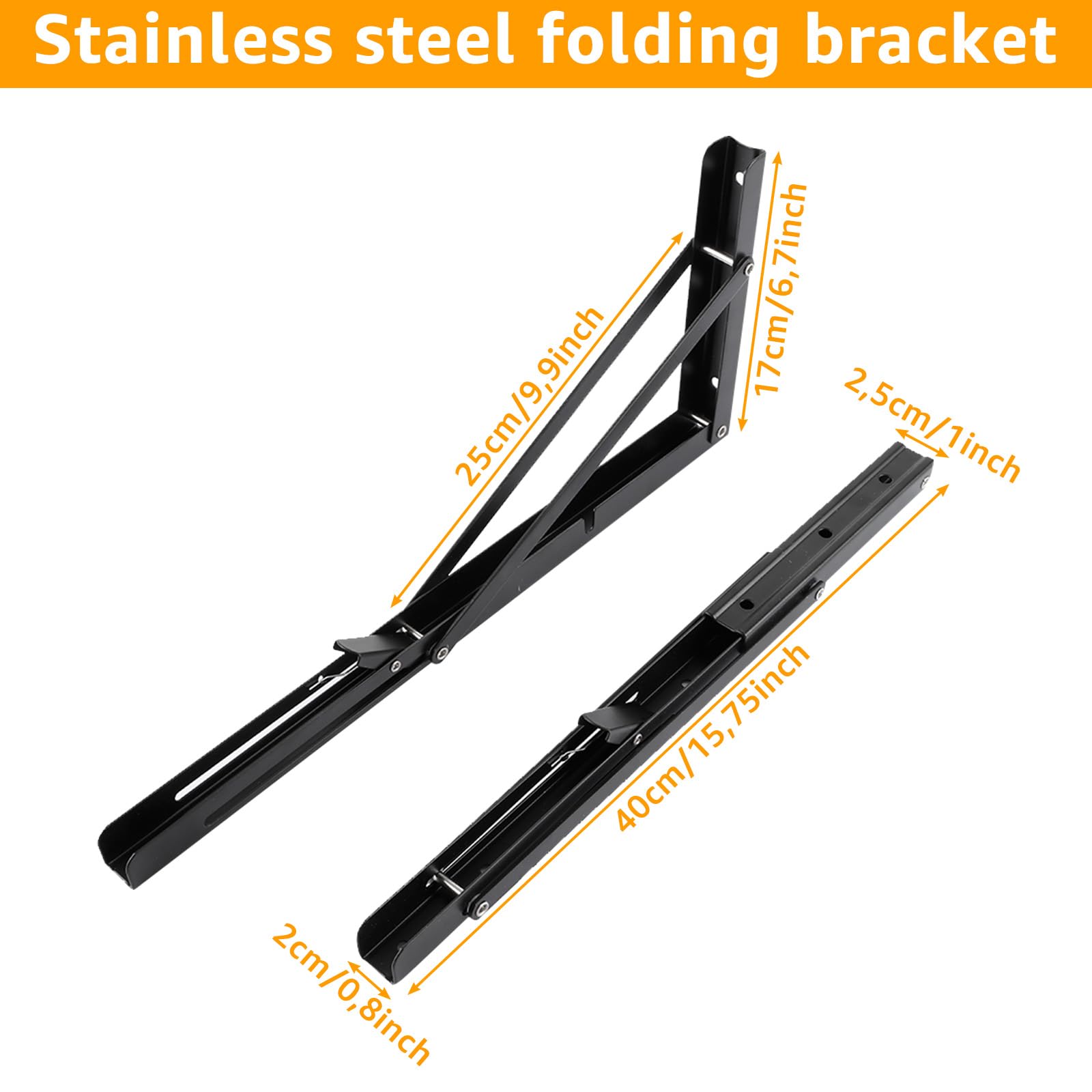 2 Pièces Support Console Pliable, Équerre Pliante 300, Supports D