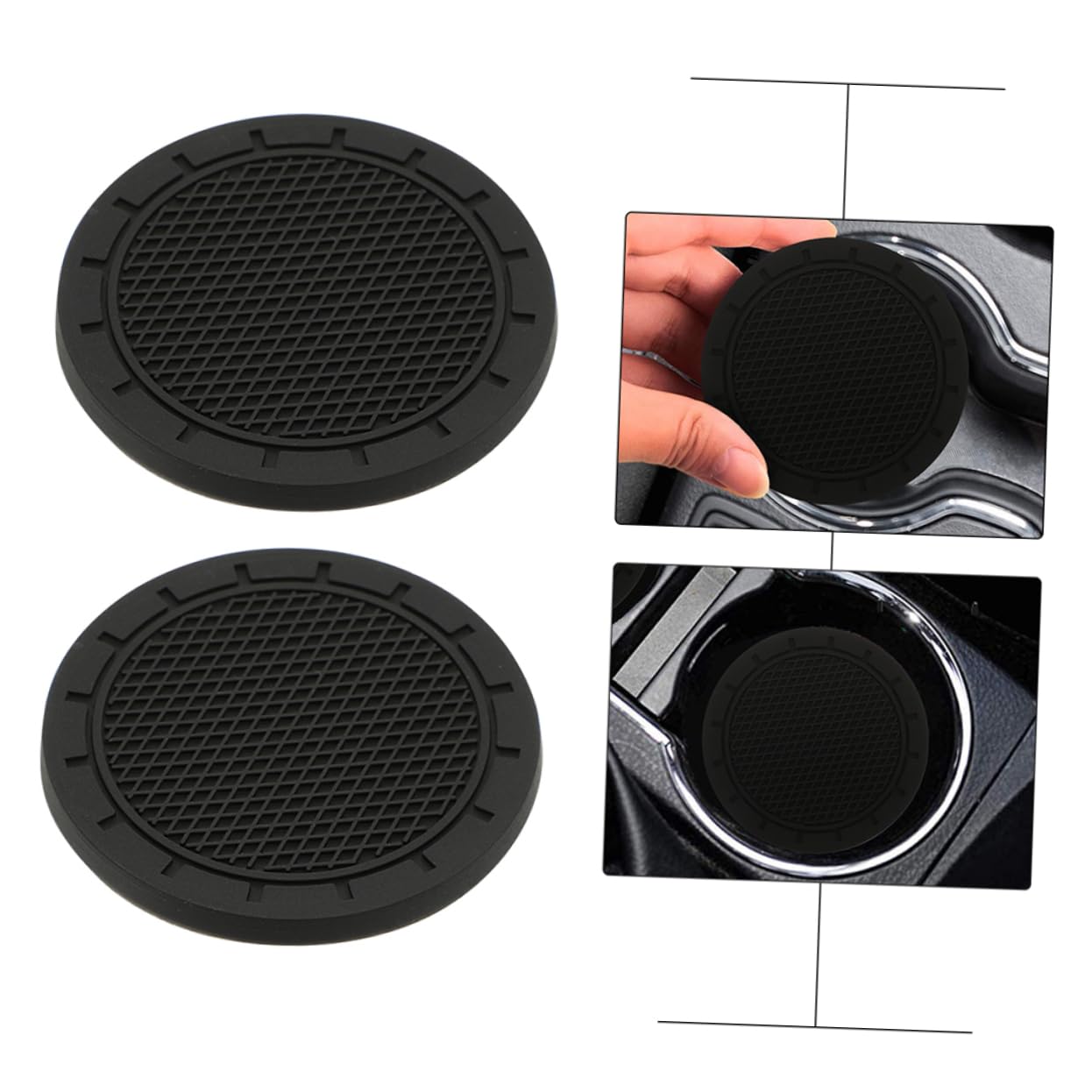 VINTORKY 4Pcs Cup Coasters Insulation for Auto Cup Holders for Interior Simple Design