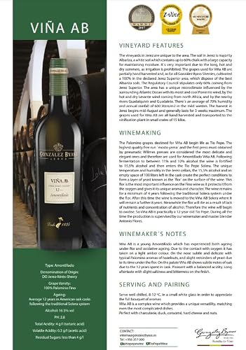 Miniatura 4 de Tio Pepe Viña Ab - Amontillado Jerez - 12 Años - 750ml Paquete De 6