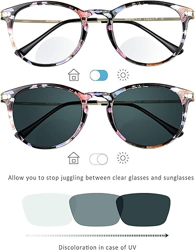 Miniatura 10 de LifeArt Gafas de lectura bifocales, gafas de sol fotocromáticas de transición, color gris oscuro, marco ovalado, gafas de lectura para computadora,