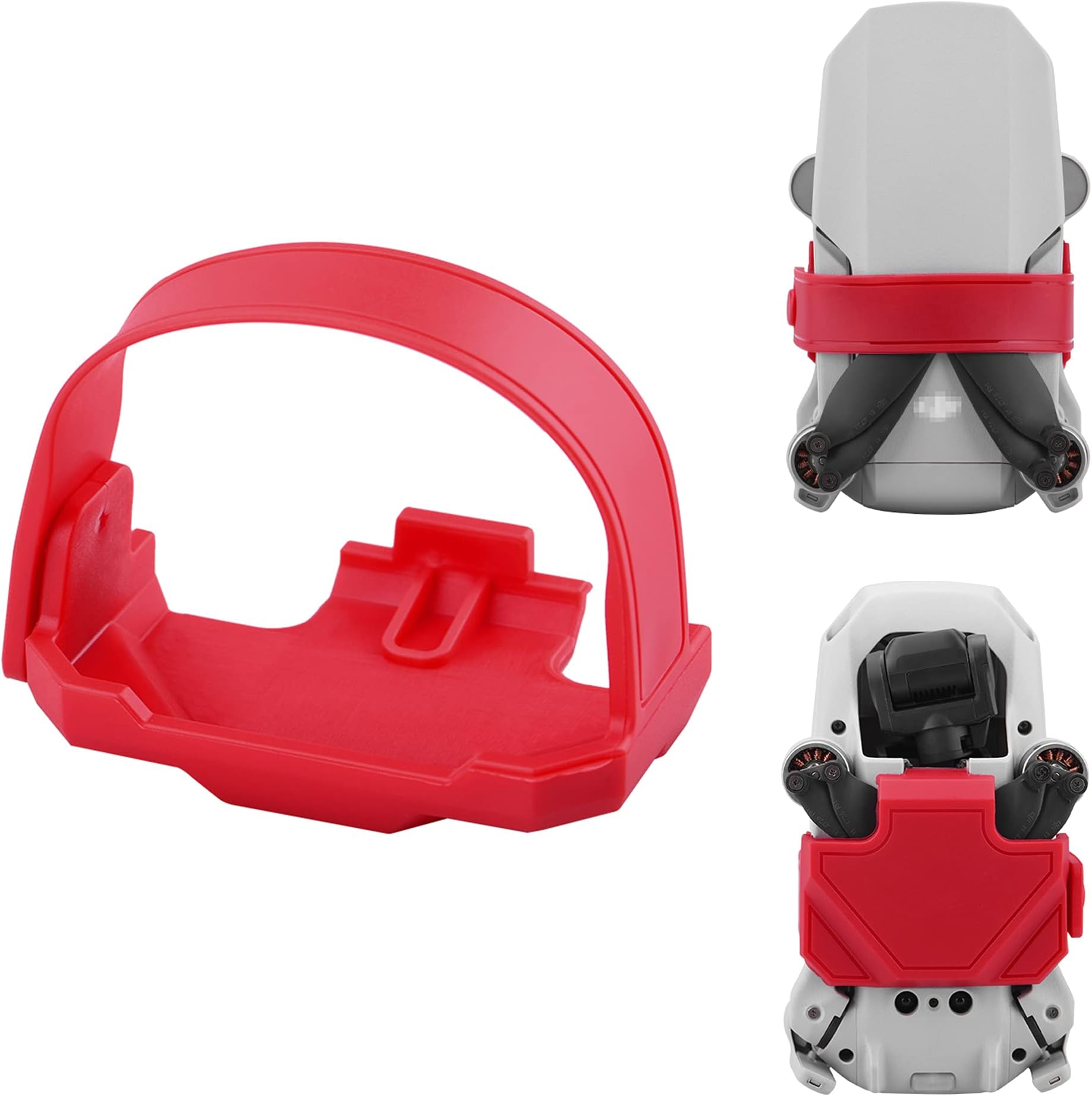 Propeller Holder Guard for DJI Mini 4K/Mini 2 SE/Mini 2/Mavic Mini, Quick Release Drone Blade Protector & Stabilizer Strap, Portable Travel Storage Accessories (Red)