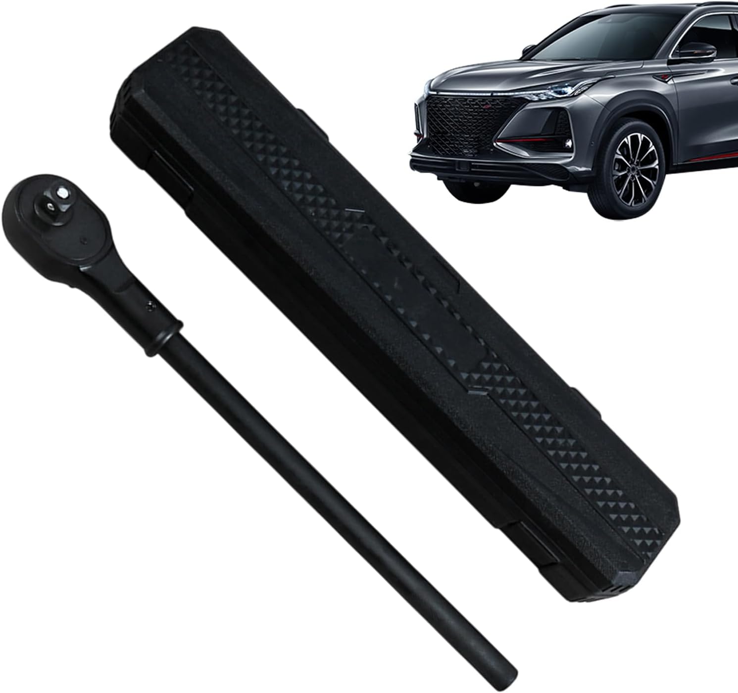 Long Handle Ratchet, 3/4 Inch Socket Wrench, Lengthened Drive Ratchet with Comfortable Grip, Heavy Duty with Extended Handle, Automotive Tool with Steel Build, Wrench for SUV