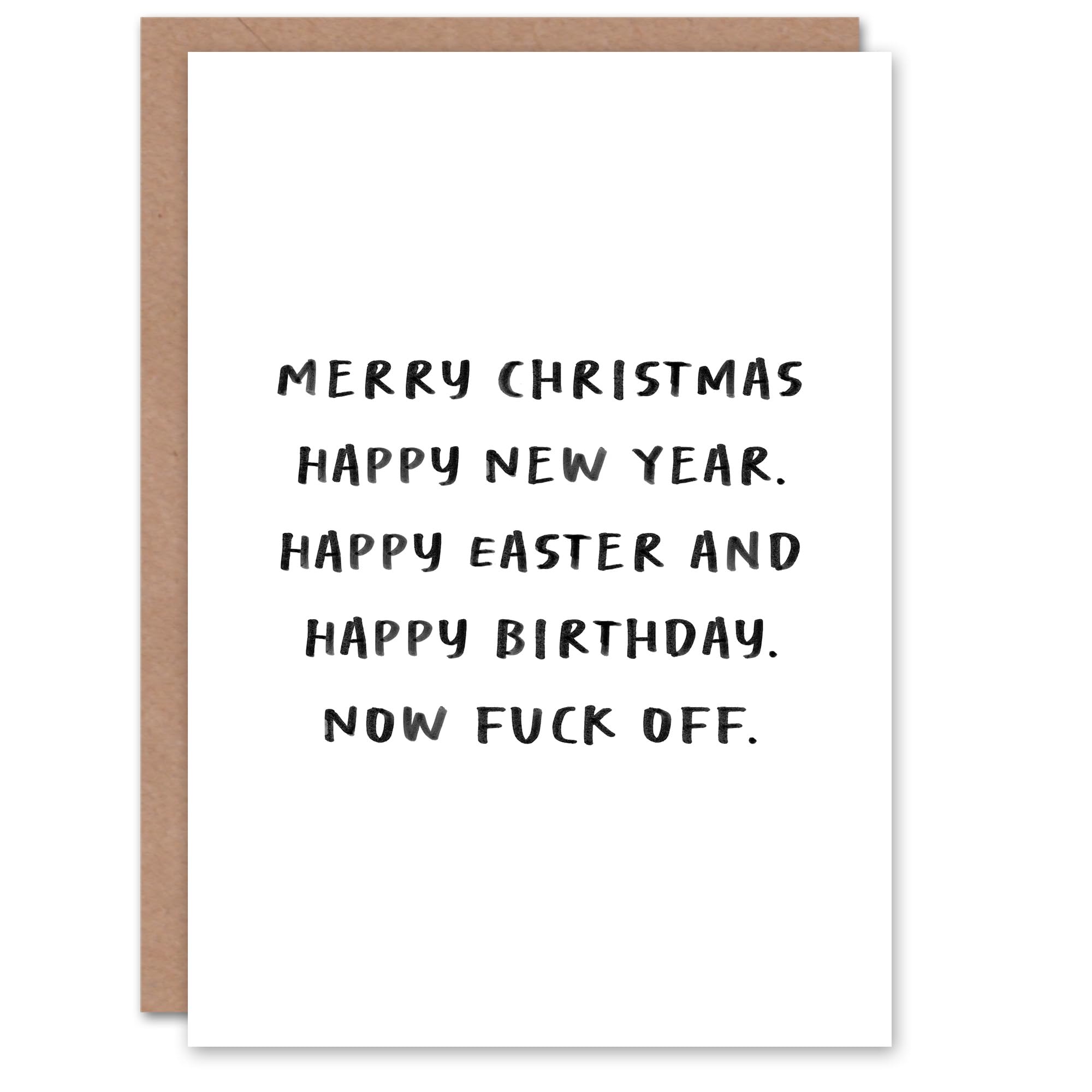 Artery8 Birthday Card All Holiday Wishes F*ck Off For Him Man Male Greeting Card Fun Funny Humour Joke