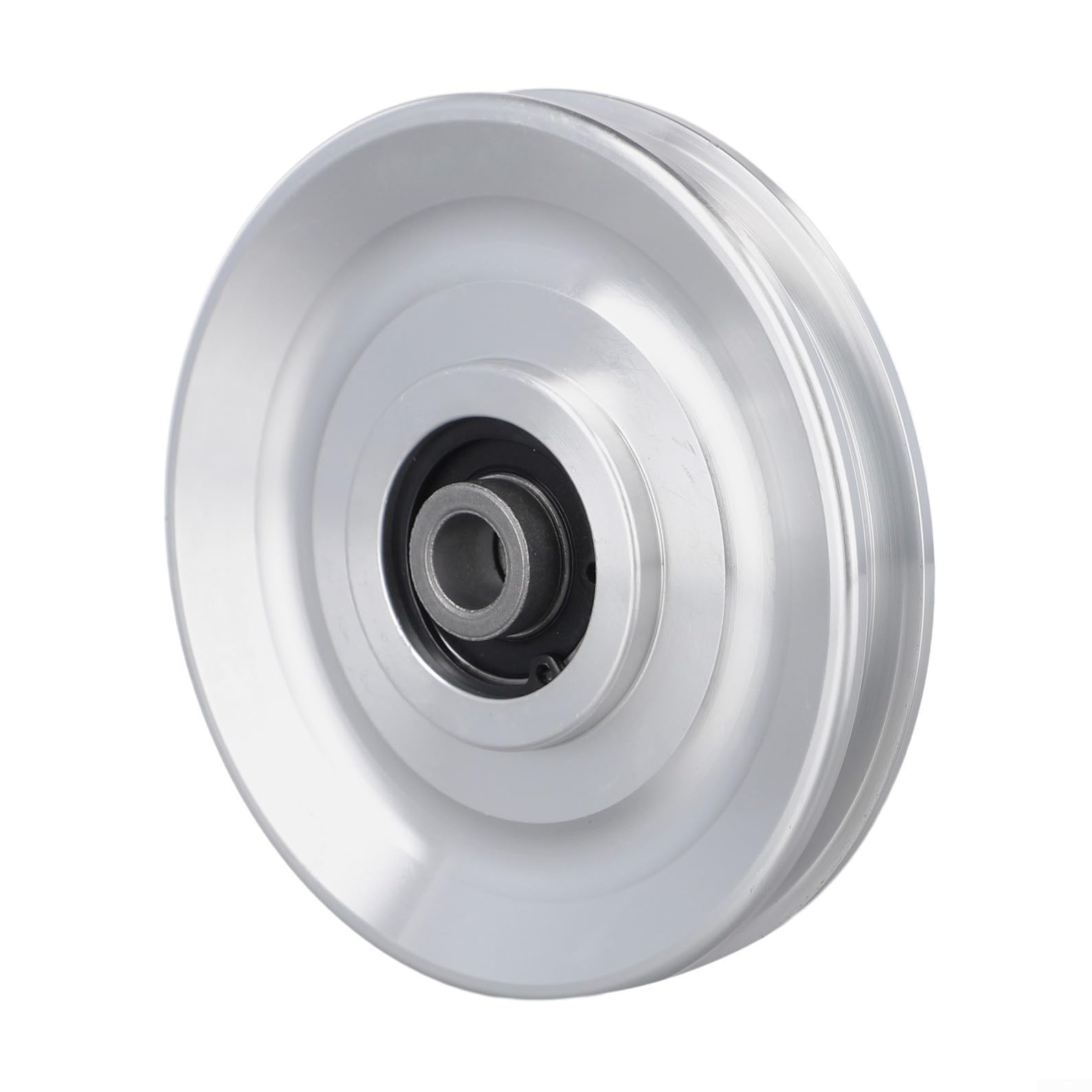 Aluminium-Legierung Seilrolle Rad 6202RS Lager Silent Roller für Fitness Riemenscheibe Block CNC-gefrästes Fitnessstudio Ersatzteil Silber 54-160 mm (152 mm)
