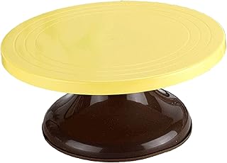 Obrotowy Obrotowy, Antypoślizgowy Okrągły Stojak Na Ciasto, Przeznaczony Do żywności O Niskim Poziomie Hałasu, Obrotowy Dysk Z Tworzywa Sztucznego Żółty