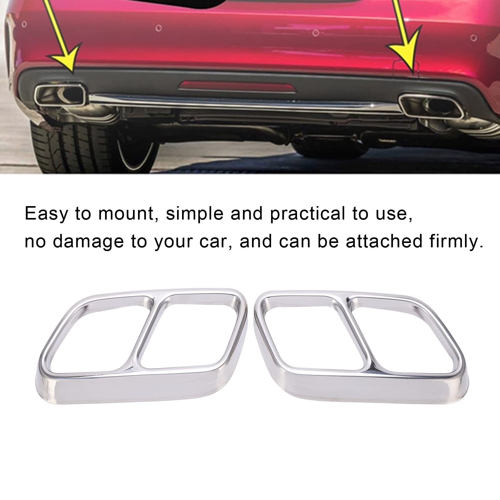 Amazon | Caiqinlen リアパイプガード、マフラーカッター