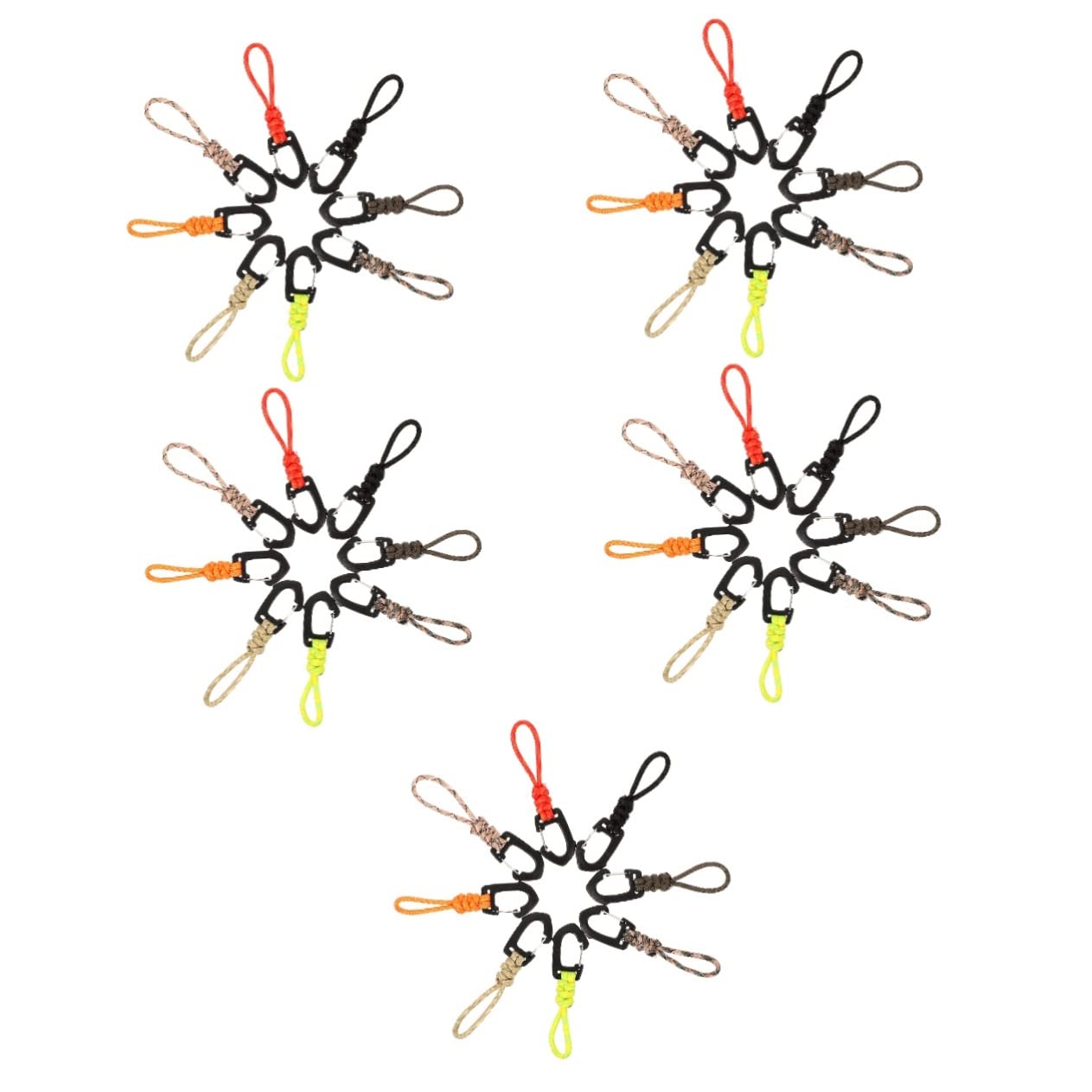 BESPORTBLE 40 Piezas Cordón Clave Caribineros Llaveros para Hombres Cordón De Llavero De Supervivencia Cable Mosquetón Cordón Llavero Clip De Cordón El Plastico Viajar Gorra con Gancho