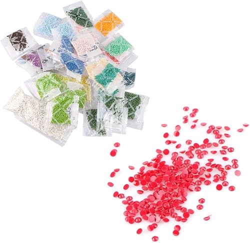 Miniatura 3 de UNIME - Kit de pintura de diamantes 5D de taladro completo, kit de pintura de diamantes de imitación para adultos y principiantes, manualidades de